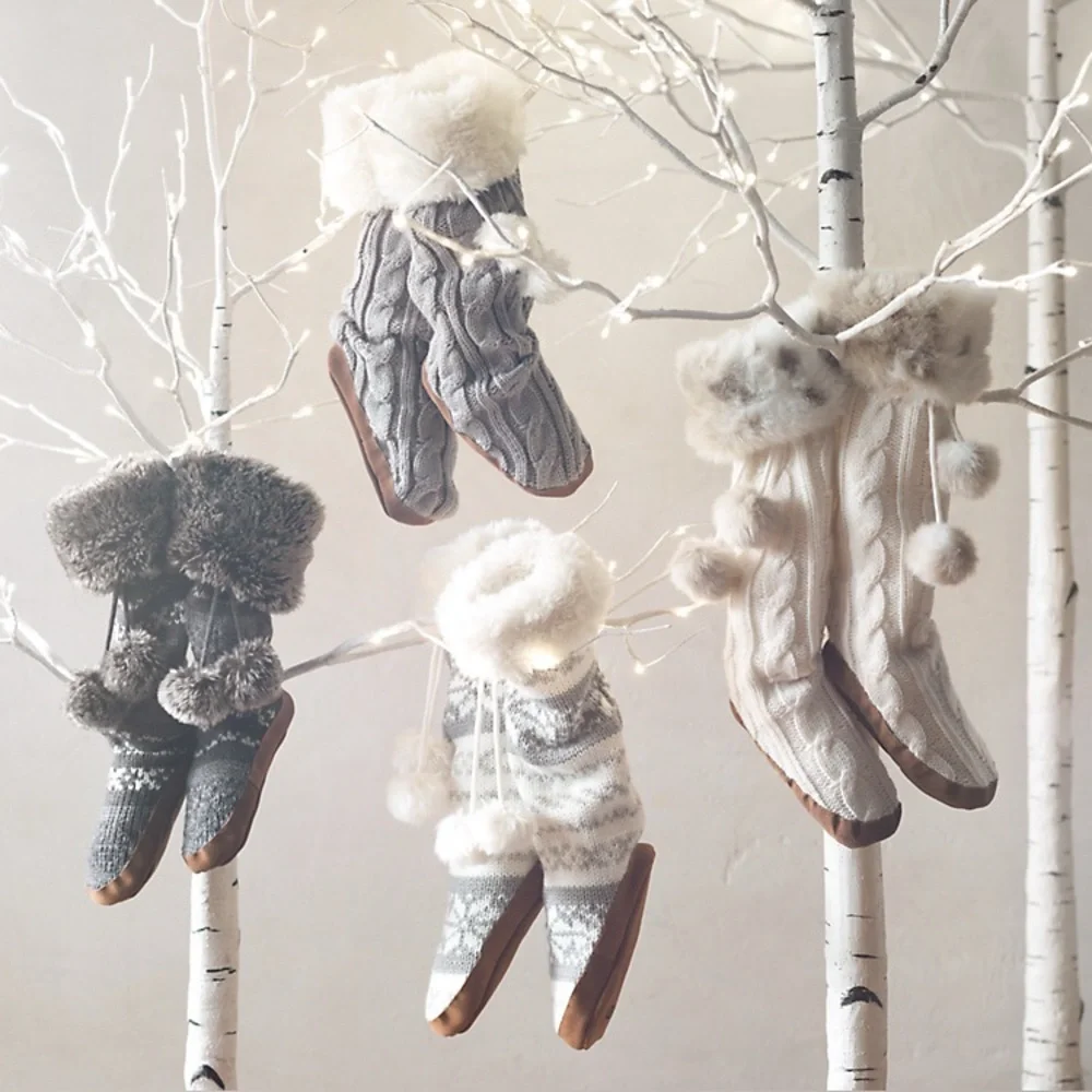 RH CABLE KNIT & LUXE FAUX FUR SLIPPER SOCKS Baby